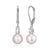 Sterling silver pearl & cubic zirconia earrings