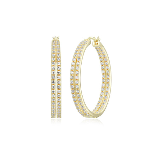 REIGN S/S GLD PLT CZ DBL