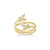 Gold plated sterling silver butterfly ring