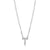 REIGN STERLING SILVER CUBIC ZIRCONIA "T" NECKLACE