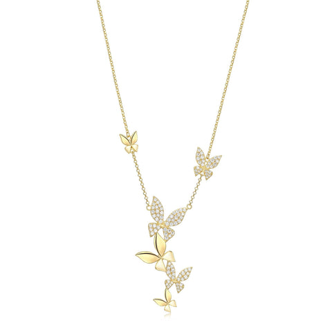 REIGN S/S,CZ GLD PLT 18"