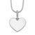 White Ice Sterling Silver Rhodium-plated 18 Inch .042TDW Diamond Heart Necklace with 2 Inch Extender