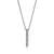 STERLING SILVER BAR NECKLACE WITH CUBIC ZIRCONIA'S 16+2"