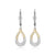 Elle sterling silver gold plated cubic zirconia ear