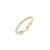 ELLE STERLING SILVER GOLD PLATE CUBIC ZIRCONIA RING
