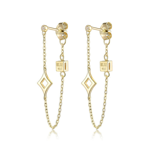 ELLE S/S GLD PLT CZ CHAIN