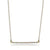 STERLING SILVER GOLD PLATED BAR NECKLACE WITH CUBIC ZIRCONIA'S 18+2"