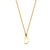 STEELX GOLD TONE INITIAL D NECKLACE