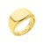 18Kt Gold IP Steel Signet Ring
