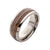 8mm Clear Resin & Whiskey Barrel Wood Inlay Titanium Comfort Fit Ring