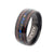 Titanium Black IP Wood & Opal Inlay Ring