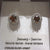 Ss january post earring genuine garnet & cubics